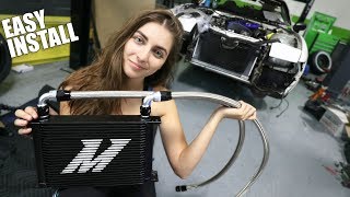 Installing Oil Cooler on 240sx Race Build [upl. by Ettenoj150]