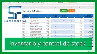 ✅ Cómo crear control de almacén INVENTARIO de ENTRADAS SALIDAS y STOCK en Excel [upl. by Selma]