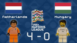 Soccer movie Lego Stop Motion Netherlands  Hungary goals match 16112024 Nations League [upl. by Dimmick]