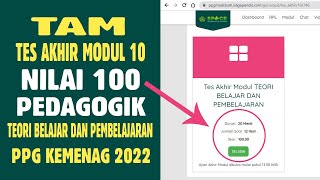 Tes Akhir Modul TAM 10 Teori Belajar dan Pembelajaran PPG Batch 1 Kemenag 2022 [upl. by Aerdnuahs487]