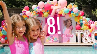 Taytum and Oakleys BIG 8th Barbie Birthday Party [upl. by Okikuy]