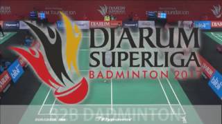 BADMINTON 2017 DJARUM SUPERLIGA Tanongsak Saensomboonsuk vs Noppanai Singrueng [upl. by Putnem123]