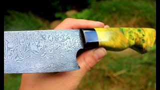 Knife making  Big fancy kitchen knife [upl. by Etnaid]