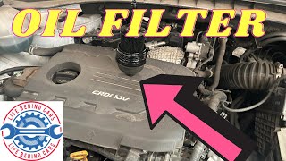 Kia Sportage Diesel 2017 Engine Oil Filter Location [upl. by Onifur]