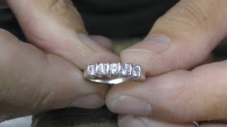 How to make a five stone crossbar ring [upl. by Bastien]