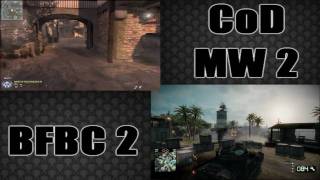 BFBC 2 vs CoD MW2 Graphic  What looks better [upl. by Elocim]