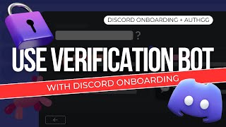 Use a verification bot with Discord Onboarding Discord Onboarding  AuthGG [upl. by Herring]