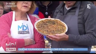 RECETTE  Quiche tourangelle aux rillons et rillettes  Chinon [upl. by Wasserman]