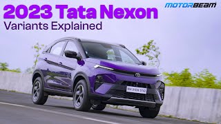 2023 Tata Nexon Variants Explained  MotorBeam [upl. by Laicram]