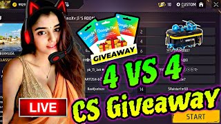 FREE FIRE GIRL LIVE  UNLIMITED CUSTOM ROOM GUILD TEST 1V1 TEAMCODE GIVEAWAY freefirelive fflive [upl. by Asina]