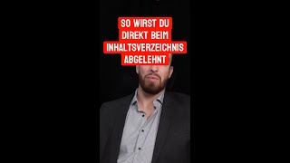 So wirst du direkt beim Inhaltsverzeichnis abgelehntmp4 [upl. by Aiksa]