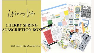 Unboxing Video ACherryOnTopCrafts Spring Box Subscription [upl. by Edivad133]