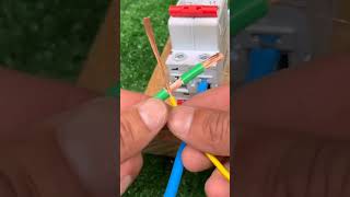 How to install wire correctly  Mcb wiring connection shorts short shortvideo tips [upl. by Merlin]