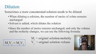 Chapter 12 F Molarity and Dilution Problems [upl. by Cleon]