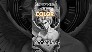 Grayscale to color on Procreate lgbtart digitalart speedart fyp digitalartist speedpaint art [upl. by Bigod]