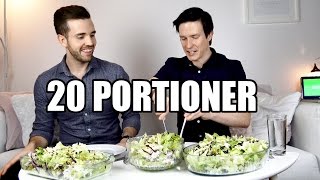 Vi Försöker Att Äta 20 Portioner Grekisk Sallad [upl. by Anastase439]