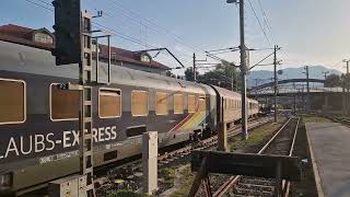 Abfahrt des Urlaubsexpress 302 am 31072024 in Villach Hbf [upl. by Okimik]