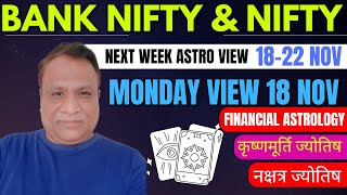 Nifty Bank Nifty Prediction by Financial Astrology technical news for date 18 Nov 2024 [upl. by Aihsei280]