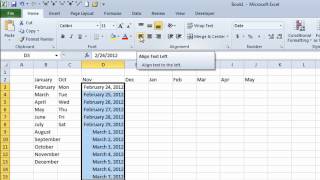 Excel Autofill  how to quickly enter Months Days Dates and Numbers without typing [upl. by Eelyab]