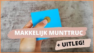 MAKKELIJKE GOOCHELTRUC Met Een MUNTJE MUNTTRUC MET UITLEG GOOCHELEN MET GELD [upl. by Reivaxe387]