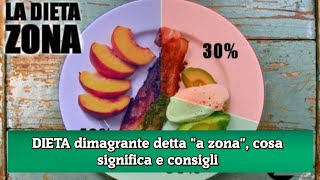 DIETA dimagrante detta a zona cosa significa e consigli [upl. by Blumenfeld]