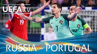 Futsal EURO highlights Russia v Portugal [upl. by Pacheco]