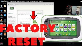 HOW TO RESET LEAPPAD ULTIMATE TABLET BACK TO FACTORY SETTINGS [upl. by Elleuqram]