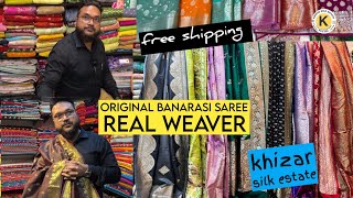 Unveiling the Secrets of Real Banarasi Sarees Pure Banarasi Khizer Silk Estate [upl. by Hotchkiss]