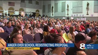 Hundreds attend Plant High School meeting to protest proposed Hillsborough school redistricting [upl. by Soinotna]