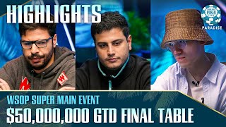 HIGHLIGHTS  WSOP Super Main Event FT with 50M GTD  Paradise 2024 [upl. by Waldner]