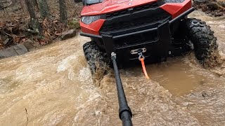 FIELD TRIALS in heavy rains 2022 Polaris Ranger XP 1000 Northstar crew Ultimate [upl. by Stefa]