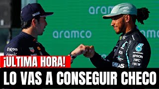 ¡EXCLUSIVA HAMILTON OFRECE CONSEJOS A CHECO PÉREZ ANTES DE SU LLEGADA A MERCEDES [upl. by Knowle]