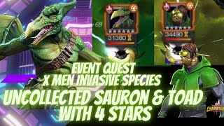 MCOC How To Beat Sauron amp Toad Uncollected  4 Stars  Marvel Contest of Champions [upl. by Aehsila]