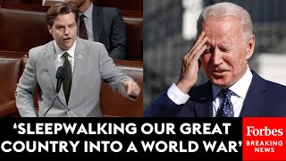 BREAKING Matt Gaetz Tears Into President Biden Over Massive Funding To Support Ukraines Defense [upl. by Anilatac]