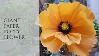 How To Make Giant Paper Flower Tutorial 1  Diy Giant Paper Flower  Lana Paper Flowers [upl. by Trakas101]