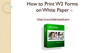 How to Print W2 Forms on White Paper [upl. by Anam]