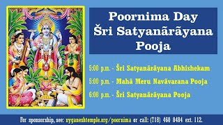 Šri Satyanarãyana Pooja  6 pm EST  11142024 [upl. by Ertemed]