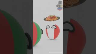 Spaghetti y tallarines🍝🤑Countryballs 3D shorts contryballs humor [upl. by Frank]