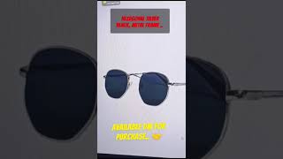 Unisex Hexagonal Stylish Sunglasses Metal Frame Dark Tinted Lenses Medium FSOHS99 [upl. by Ayanat400]