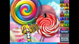 Bloons Tower Defense 4 Walkthrough Track 2 Hard No Lives Lost [upl. by Assyla]