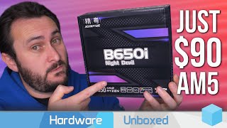 JGINYUE B650i Night Devil Review Cheap B650 MiniITX Motherboard [upl. by Nyladnek]