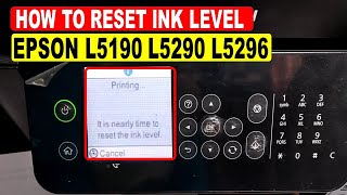 It is nearly time to reset the ink level Epson L5190 L5290 L5296 [upl. by Akenat]