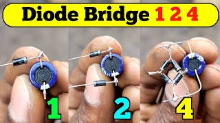 How to Diode Bridge Rectifier  DC supply Transformer  012 diode bridge Electronics Verma [upl. by Aleyam]