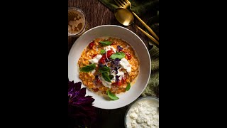 Creamy Tomato Risotto with Stracciatella Cheese [upl. by Nanda]