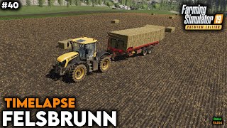 Straw bale sales soybean sowing liming amp fertilizing  FS19 Timelapse Felsbrunn  40 [upl. by Zurc]