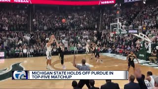 Michigan State edges Purdue in topfive matchup [upl. by Allekram649]