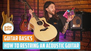 How To Restring An Acoustic Guitar  A Complete Guide [upl. by Nylannej818]