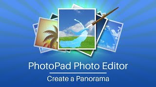 How to Create a Panorama from Multiple Photos  PhotoPad Photo Editor Tutorial [upl. by Aira]