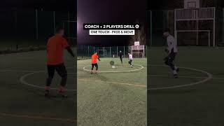 COACH  2 PLAYERS PASSING DRILL ⚽️ [upl. by Garling]