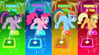 Twilight Sparkle  Pinkiepie  Rainbow Dash  Applejack Song TilesHopEDMRush mlp littlepony tiles [upl. by Eniamrej]